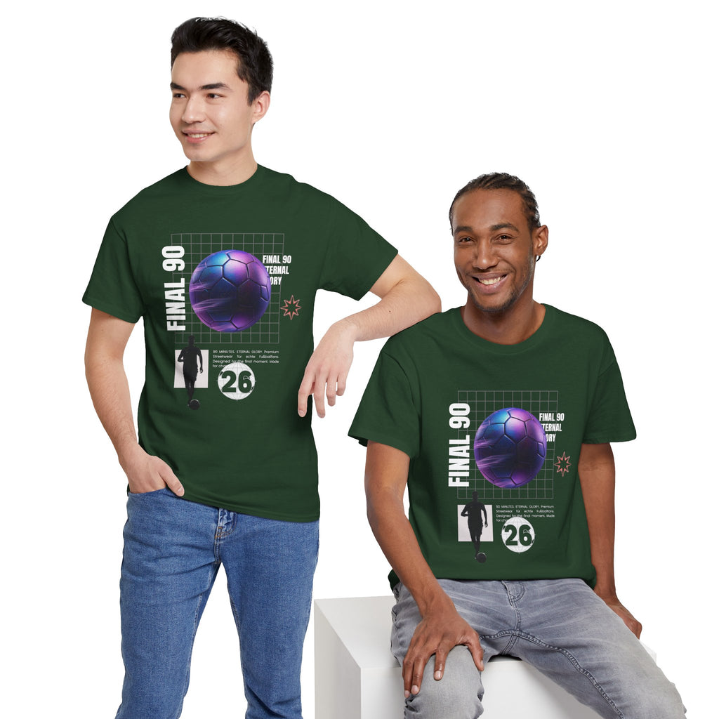 Soccer Retro Futurism Tee — "Final 90" Graphic Football Shirt