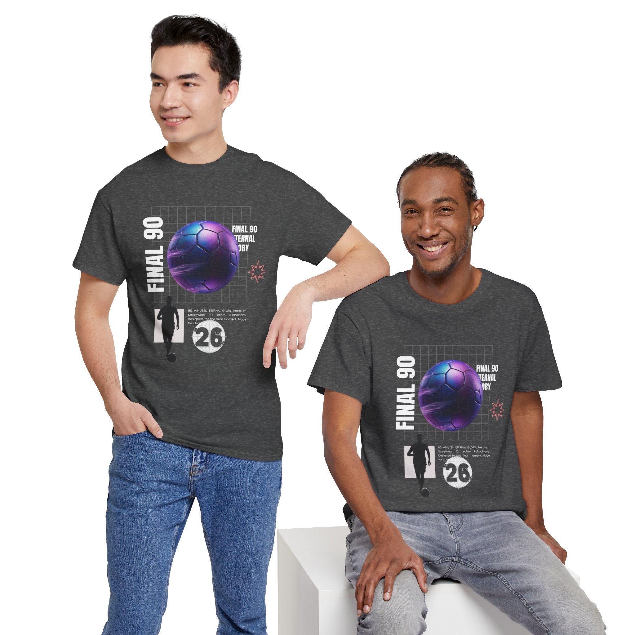 Soccer Retro Futurism Tee — "Final 90" Graphic Football Shirt