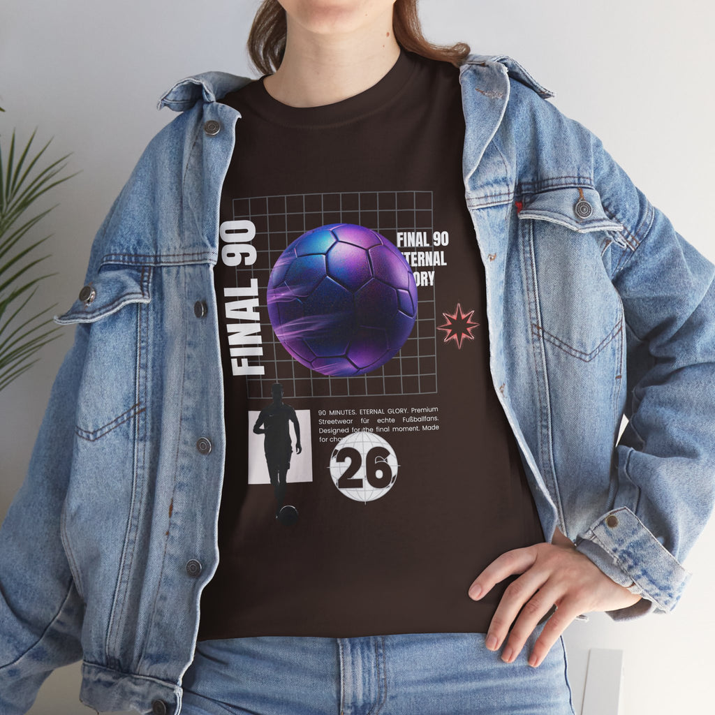 Soccer Retro Futurism Tee — "Final 90" Graphic Football Shirt
