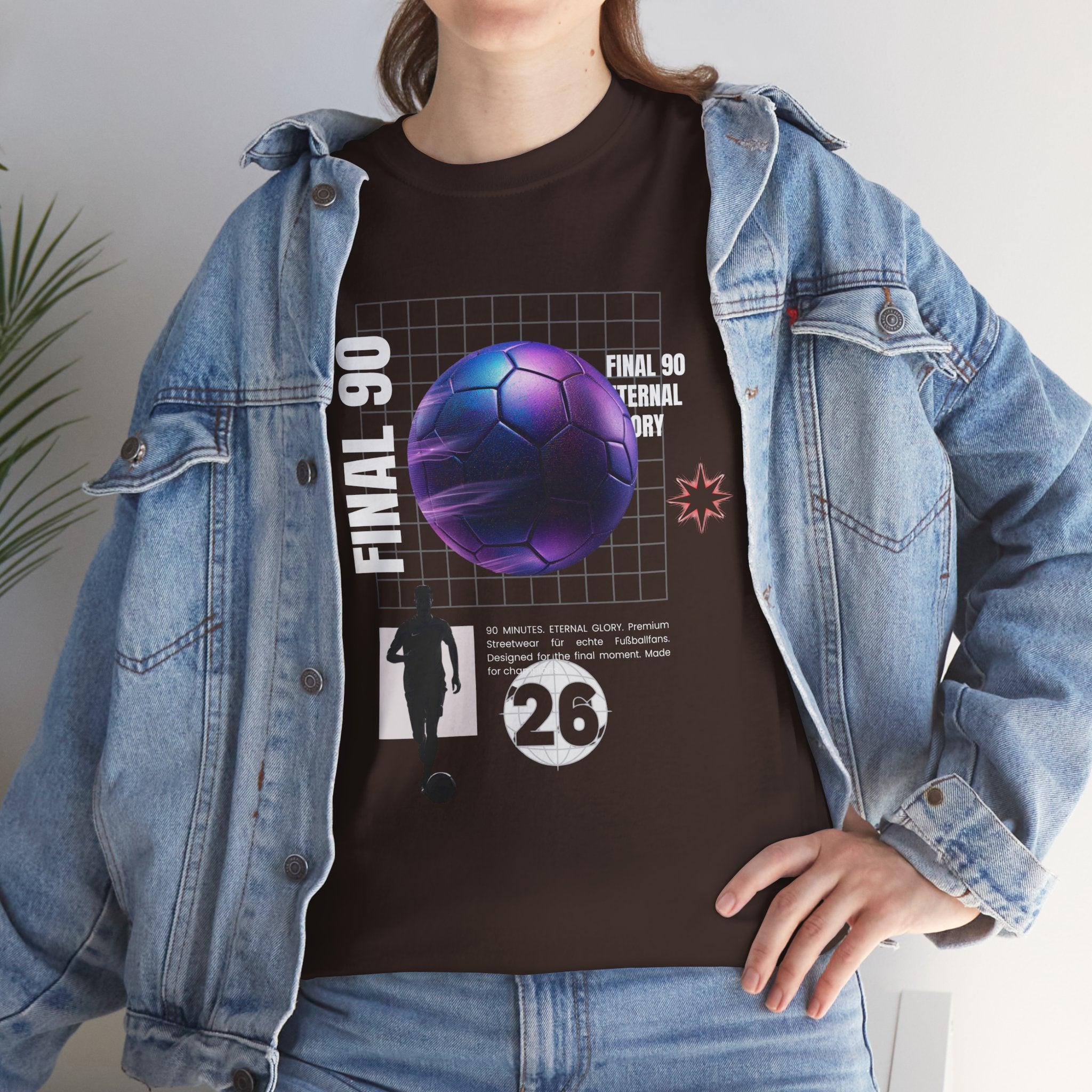 Soccer Retro Futurism Tee — "Final 90" Graphic Football Shirt