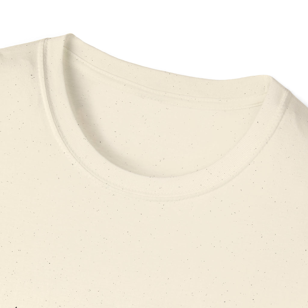 Camping Line Art T-Shirt — "Camping" Tent & Pines Minimalist Outdoor Tee