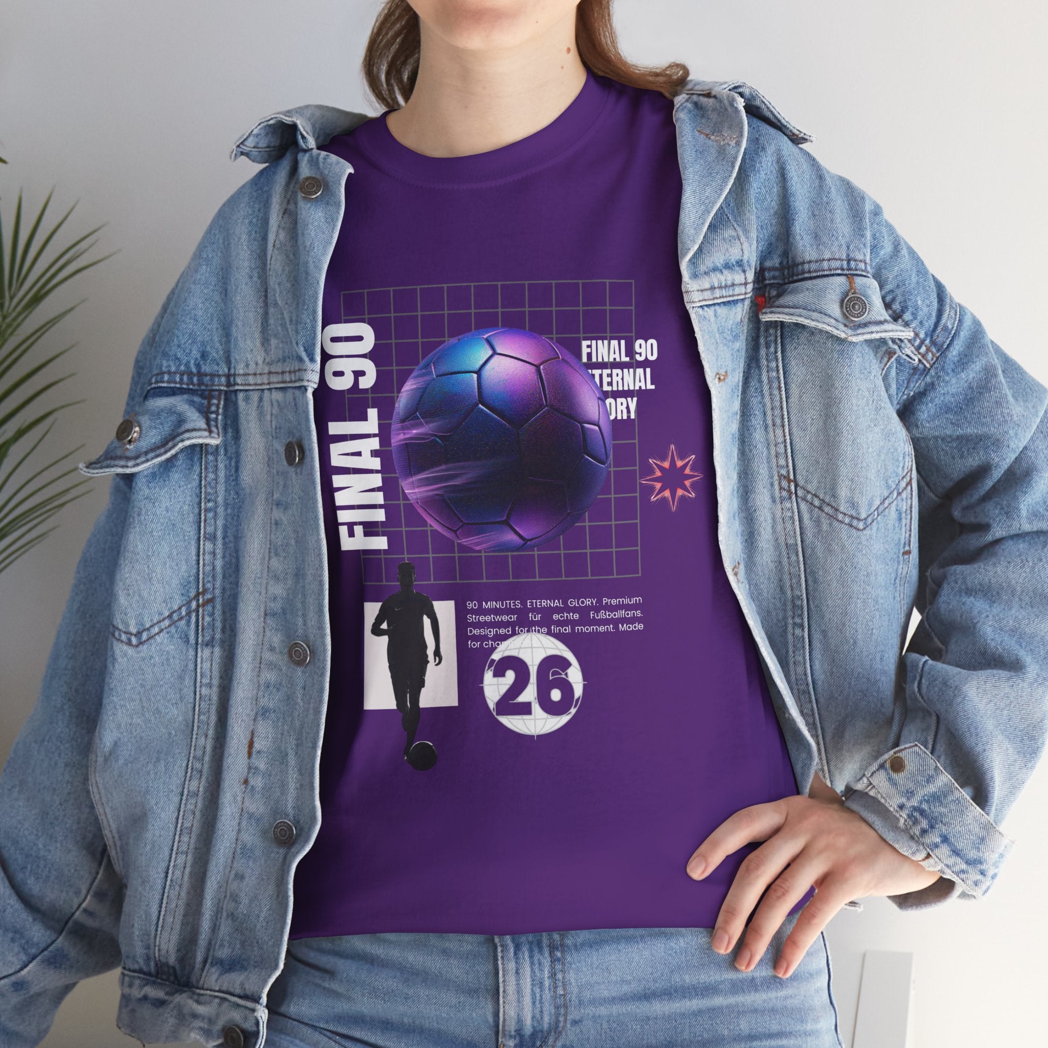 Soccer Retro Futurism Tee — "Final 90" Graphic Football Shirt