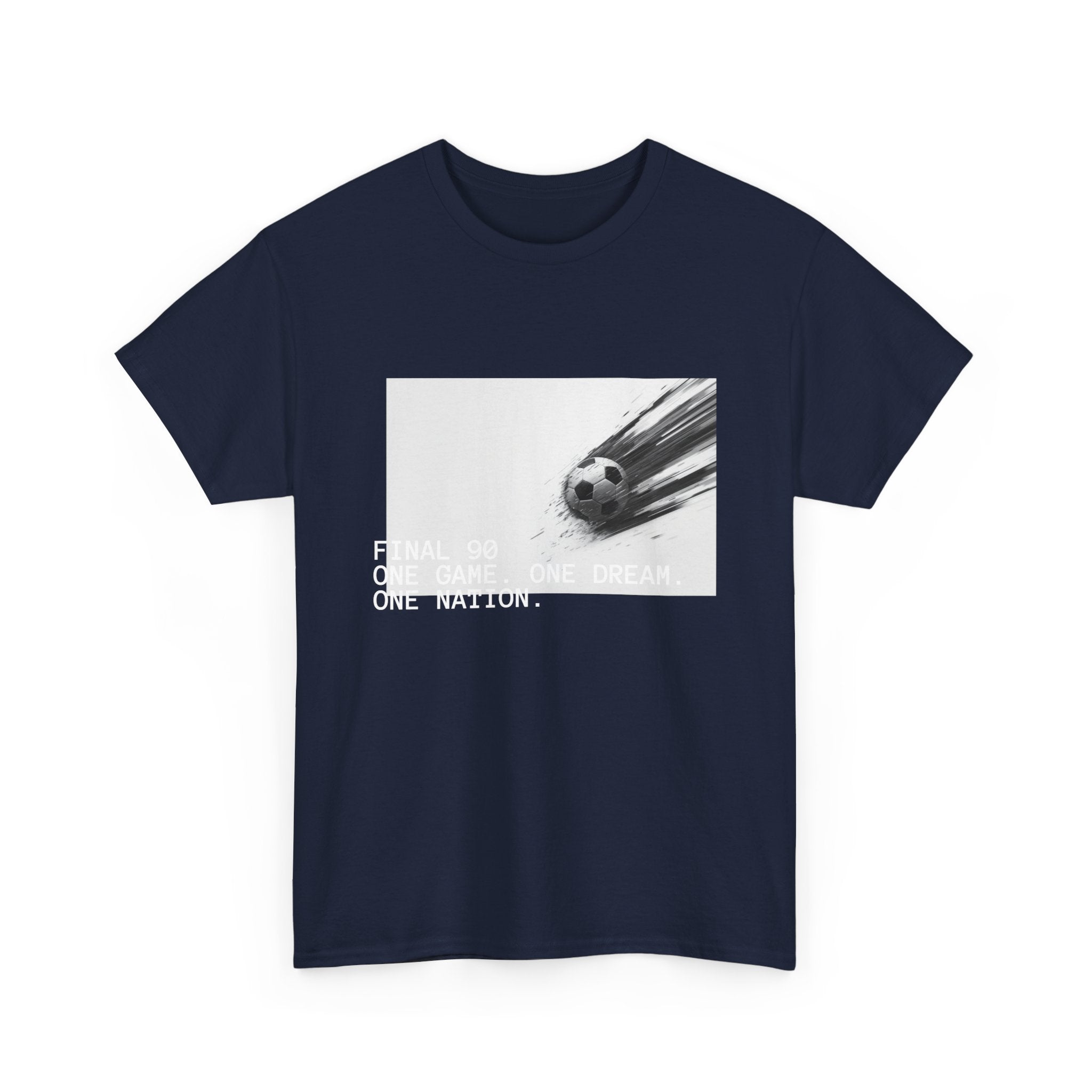 Soccer Comet Graphic Tee — “One Nation” Black Cotton T‑Shirt