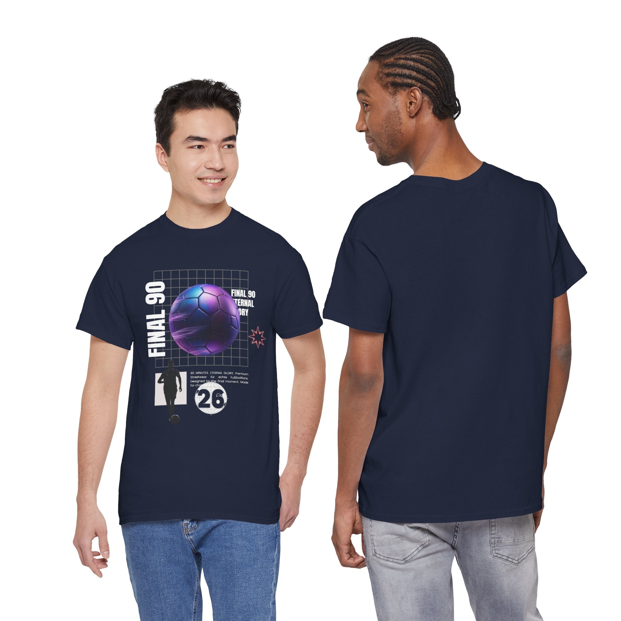 Soccer Retro Futurism Tee — "Final 90" Graphic Football Shirt