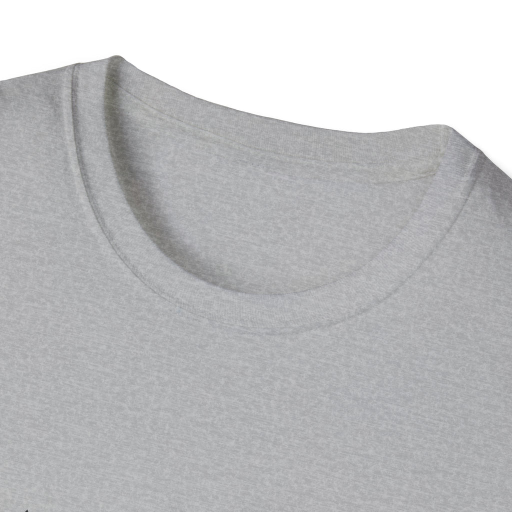 Camping Line Art T-Shirt — "Camping" Tent & Pines Minimalist Outdoor Tee