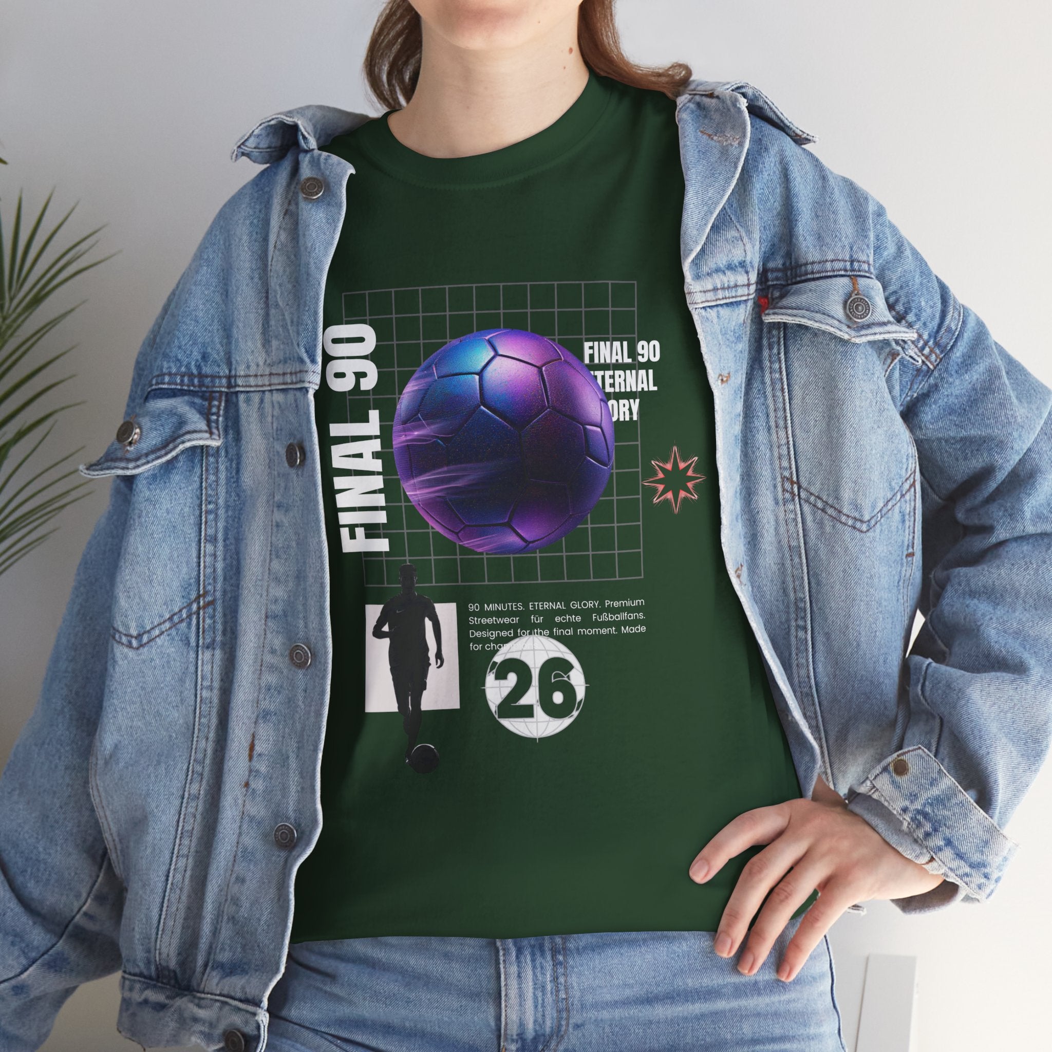 Soccer Retro Futurism Tee — "Final 90" Graphic Football Shirt
