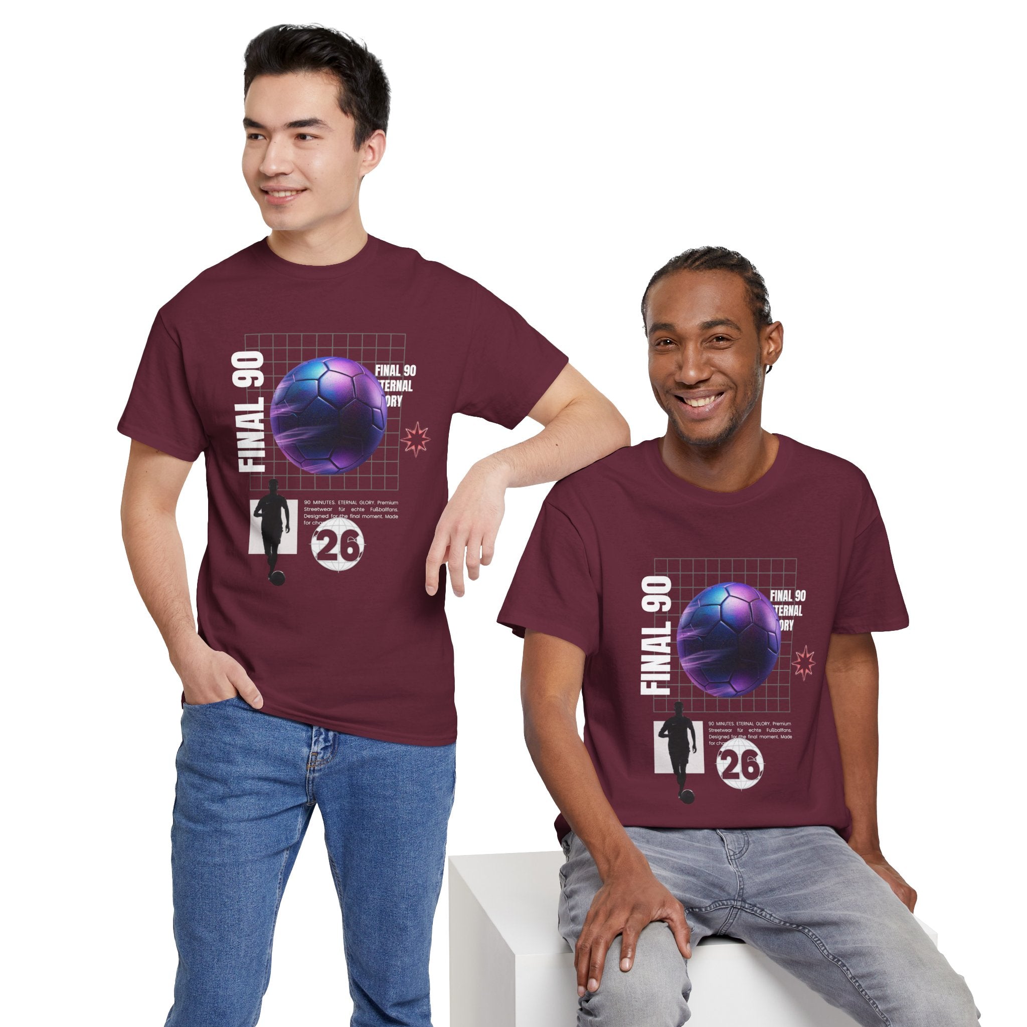 Soccer Retro Futurism Tee — "Final 90" Graphic Football Shirt