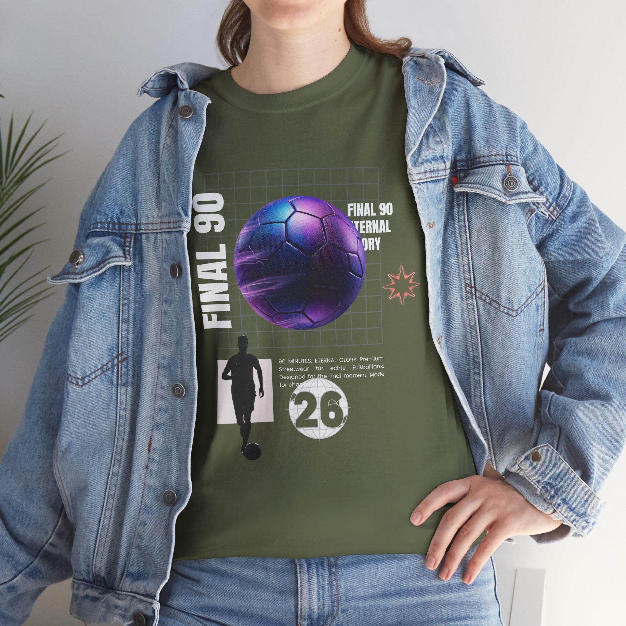 Soccer Retro Futurism Tee — "Final 90" Graphic Football Shirt