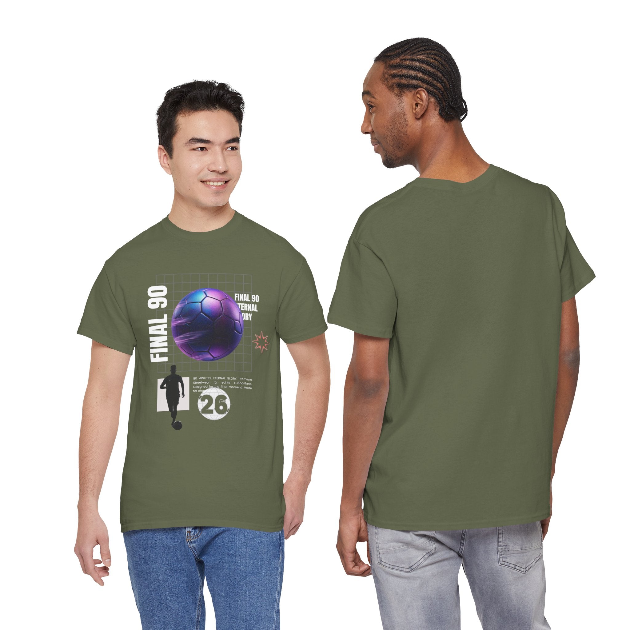 Soccer Retro Futurism Tee — "Final 90" Graphic Football Shirt