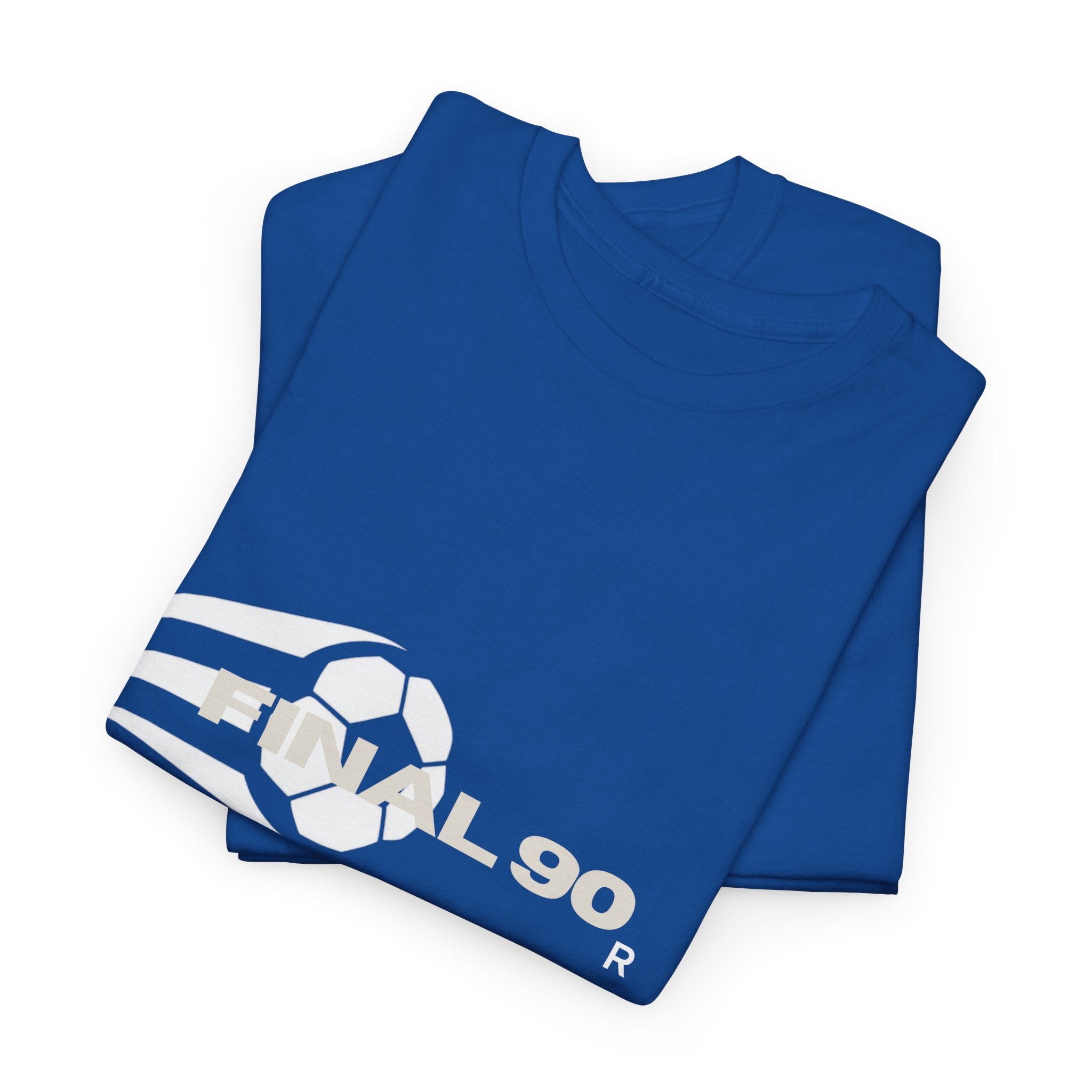 Final 90 Minimalist White Tee — Subtle Center Logo T‑Shirt