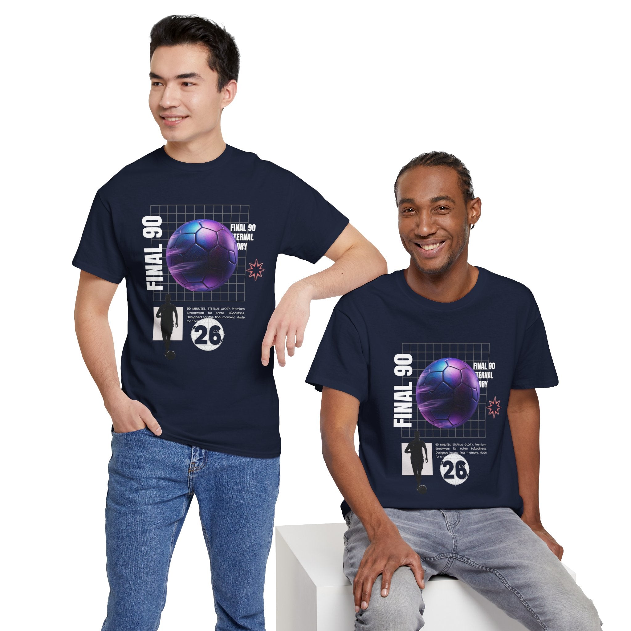 Soccer Retro Futurism Tee — "Final 90" Graphic Football Shirt