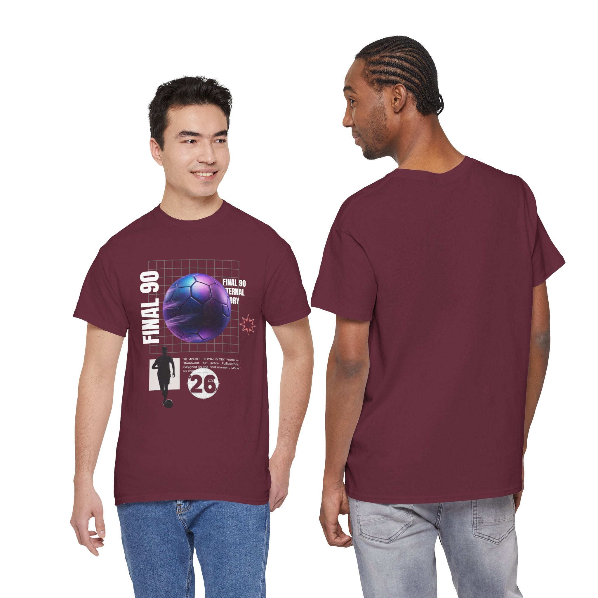 Soccer Retro Futurism Tee — "Final 90" Graphic Football Shirt