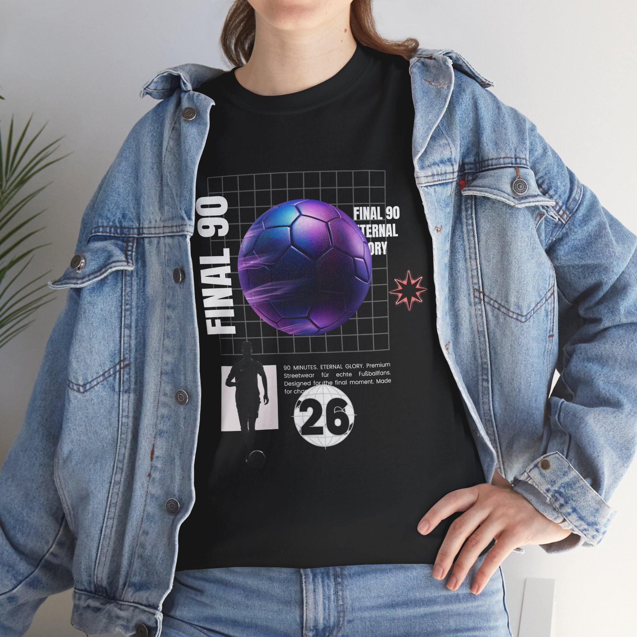 Soccer Retro Futurism Tee — "Final 90" Graphic Football Shirt