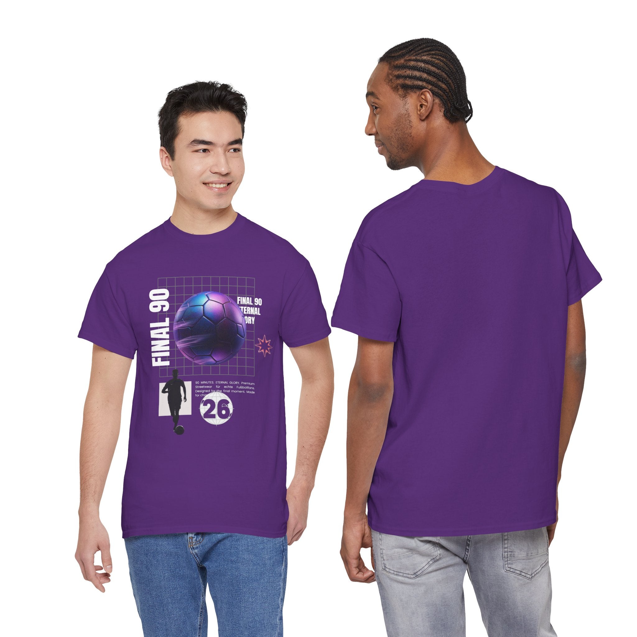 Soccer Retro Futurism Tee — "Final 90" Graphic Football Shirt