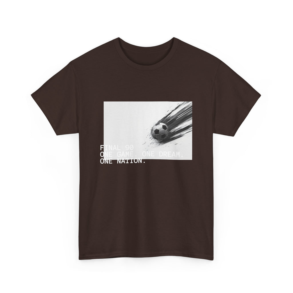 Soccer Comet Graphic Tee — “One Nation” Black Cotton T‑Shirt